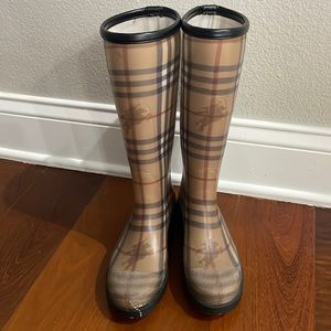Burberry rain boots
